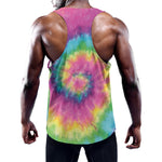 Bright Spiral Tie Dye Print Training Tank Top