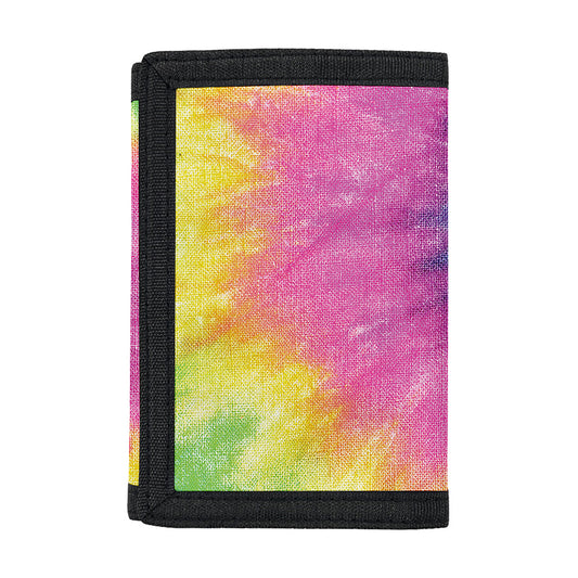 Bright Spiral Tie Dye Print Trifold Wallet