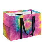 Bright Spiral Tie Dye Print Utility Tote Bag