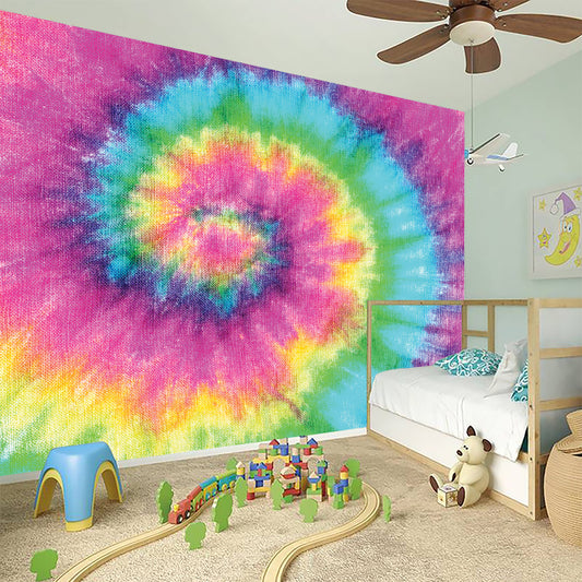 Bright Spiral Tie Dye Print Wall Sticker