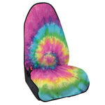 Bright Spiral Tie Dye Print Waterproof Car Seat Cover