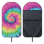 Bright Spiral Tie Dye Print Waterproof Car Seat Cover