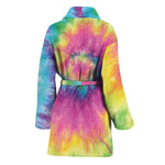 Bright Spiral Tie Dye Print Women's Bathrobe
