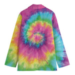 Bright Spiral Tie Dye Print Women's Blazer