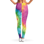 Bright Spiral Tie Dye Print Women's Leggings