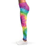 Bright Spiral Tie Dye Print Women's Leggings