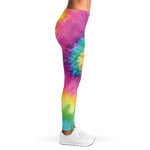 Bright Spiral Tie Dye Print Women's Leggings