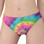 Bright Spiral Tie Dye Print Women's Panties