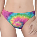 Bright Spiral Tie Dye Print Women's Thong
