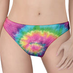 Bright Spiral Tie Dye Print Women's Thong