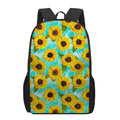 Bright Sunflower Pattern Print 17 Inch Backpack