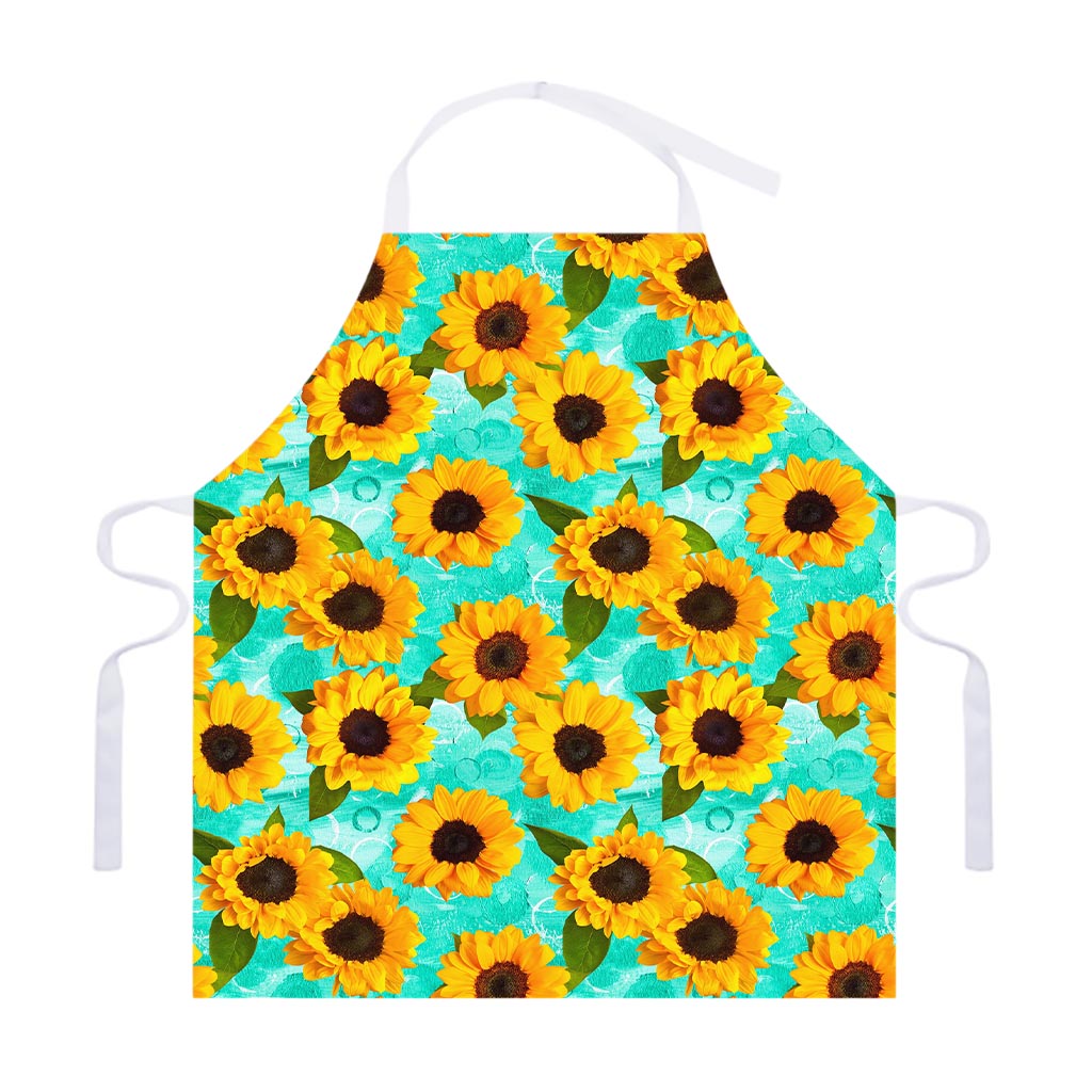 Bright Sunflower Pattern Print Adjustable Apron
