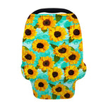 Bright Sunflower Pattern Print Baby Seat Cover