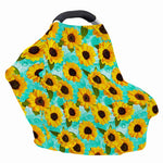 Bright Sunflower Pattern Print Baby Seat Cover