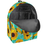 Bright Sunflower Pattern Print Backpack