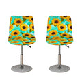 Bright Sunflower Pattern Print Bar Stool Covers