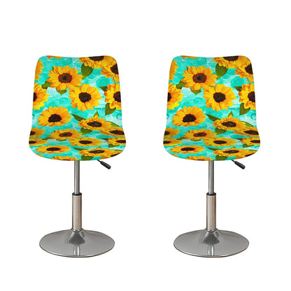 Bright Sunflower Pattern Print Bar Stool Covers