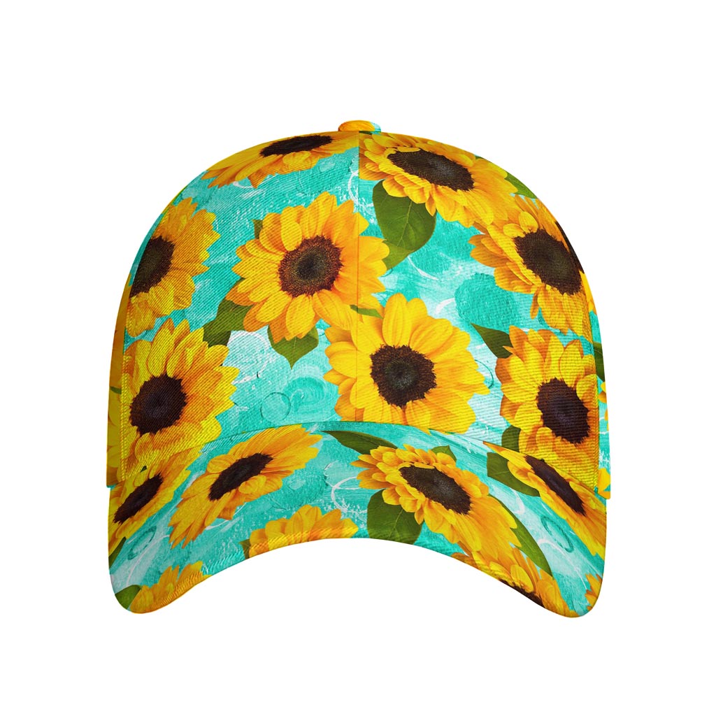 Bright Sunflower Pattern Print Baseball Cap