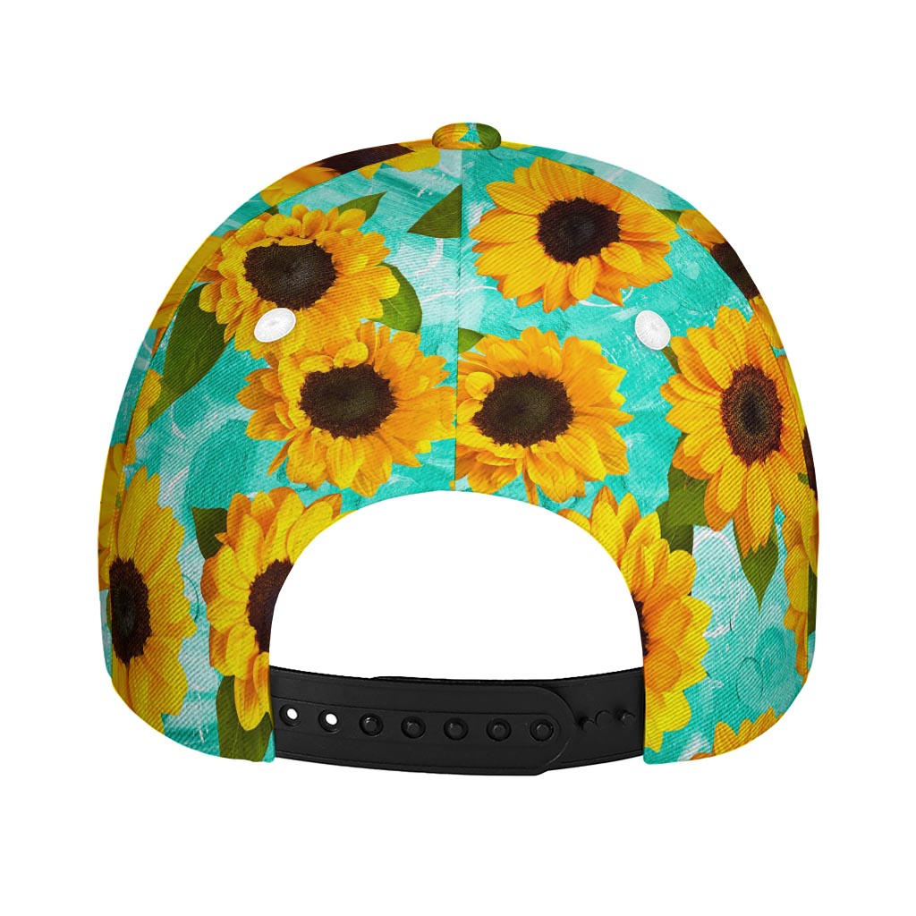 Bright Sunflower Pattern Print Baseball Cap