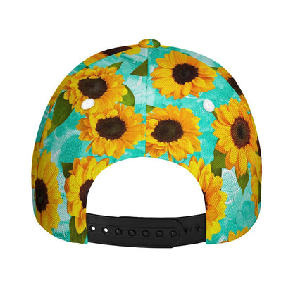 Bright Sunflower Pattern Print Baseball Cap