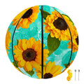 Bright Sunflower Pattern Print Basketball