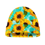 Bright Sunflower Pattern Print Beanie