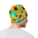 Bright Sunflower Pattern Print Beanie