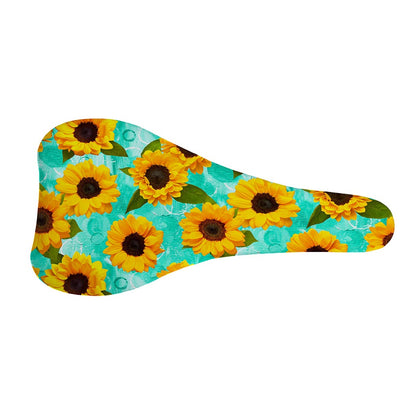 Bright Sunflower Pattern Print Bicycle Seat Cover