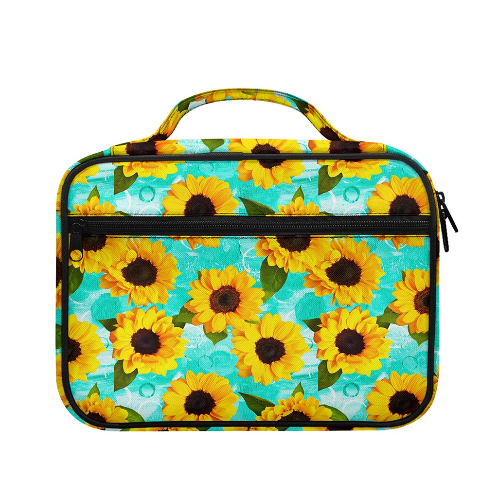 Bright Sunflower Pattern Print Briefcase Bible Bag