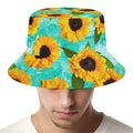 Bright Sunflower Pattern Print Bucket Hat