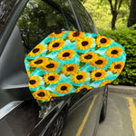 Bright Sunflower Pattern Print Car Side Mirror Covers