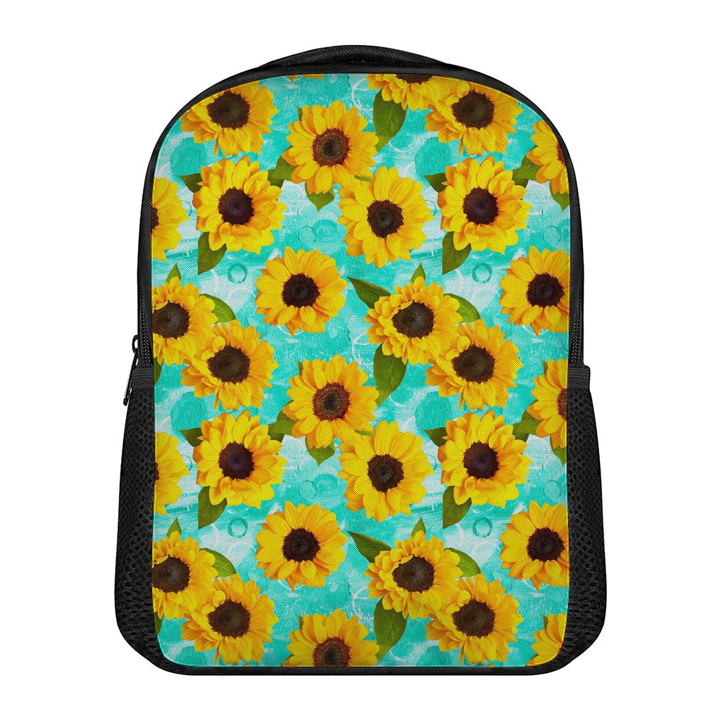 Bright Sunflower Pattern Print Casual Backpack