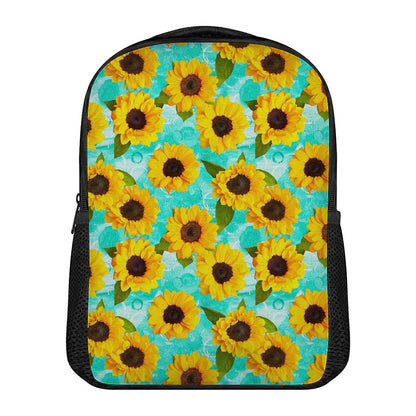 Bright Sunflower Pattern Print Casual Backpack