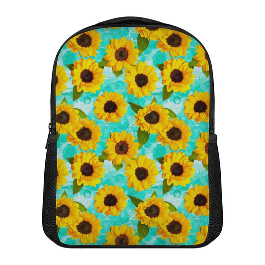 Bright Sunflower Pattern Print Casual Backpack