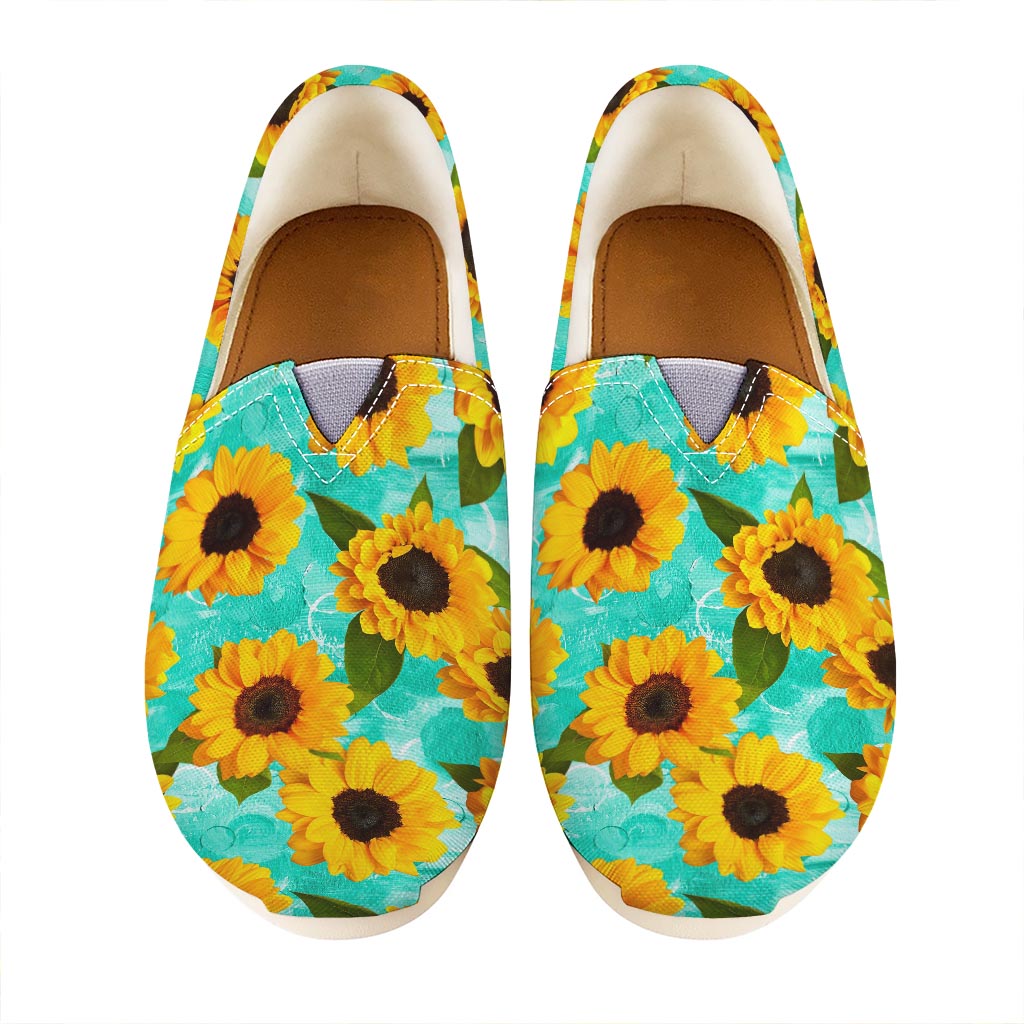 Bright Sunflower Pattern Print Casual Shoes