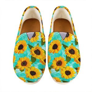 Bright Sunflower Pattern Print Casual Shoes