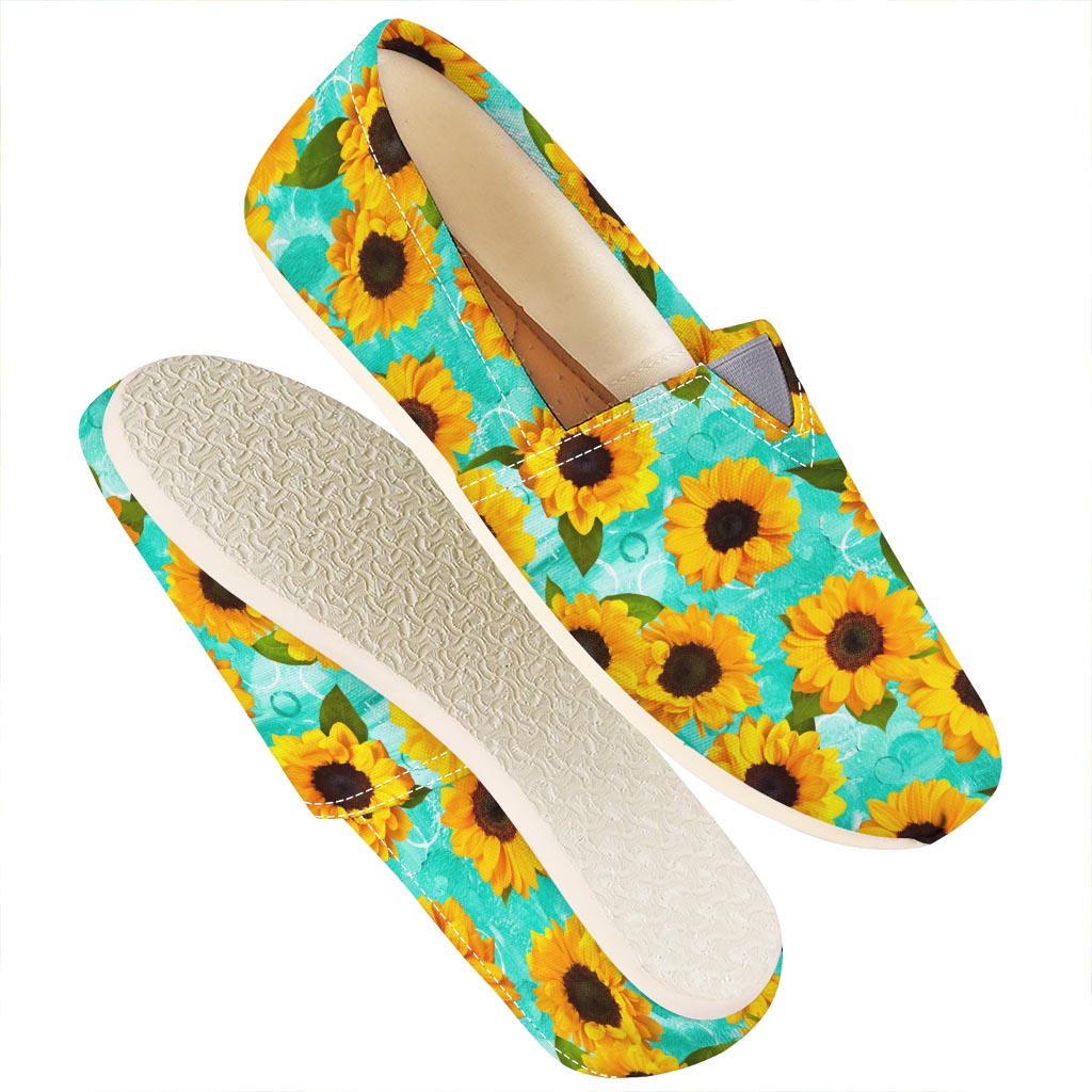 Bright Sunflower Pattern Print Casual Shoes