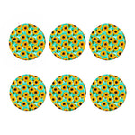 Bright Sunflower Pattern Print Coaster Set