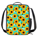 Bright Sunflower Pattern Print Crossbody Lunch Bag