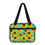 Bright Sunflower Pattern Print Double Strap Bible Bag