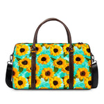 Bright Sunflower Pattern Print Duffle Bag