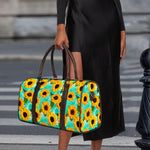 Bright Sunflower Pattern Print Duffle Bag