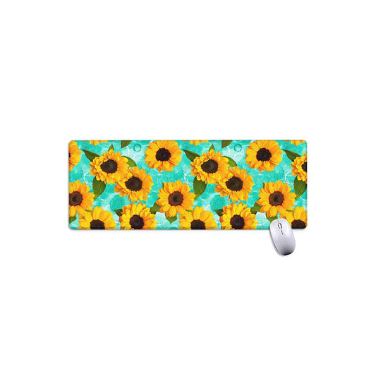 Bright Sunflower Pattern Print Extended Mouse Pad