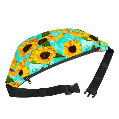 Bright Sunflower Pattern Print Fanny Pack