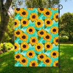 Bright Sunflower Pattern Print Garden Flag