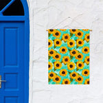 Bright Sunflower Pattern Print Garden Flag