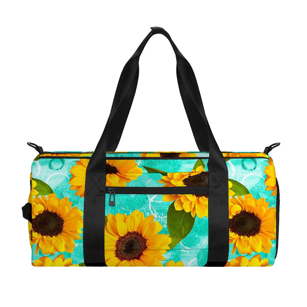 Bright Sunflower Pattern Print Gym Bag