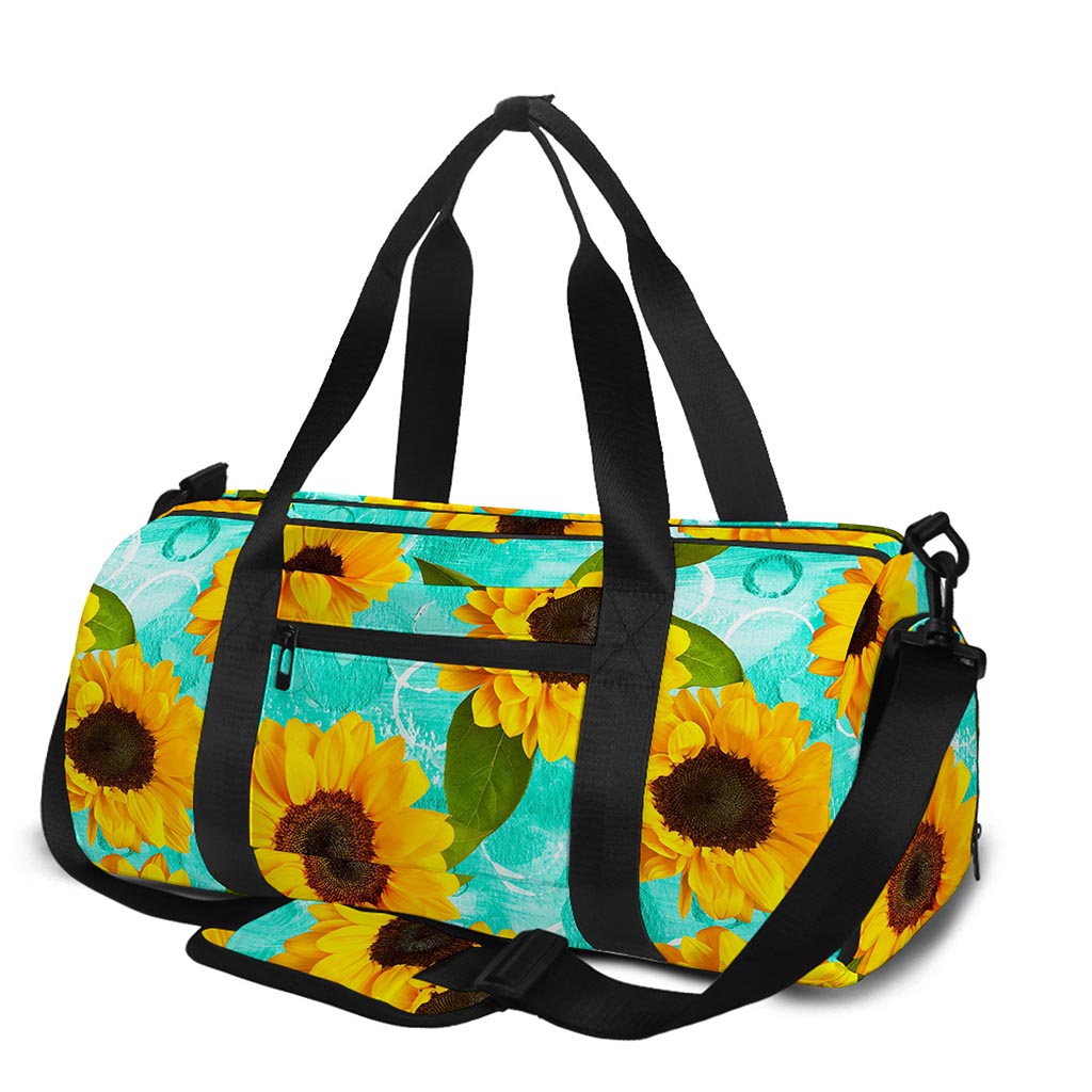 Bright Sunflower Pattern Print Gym Bag