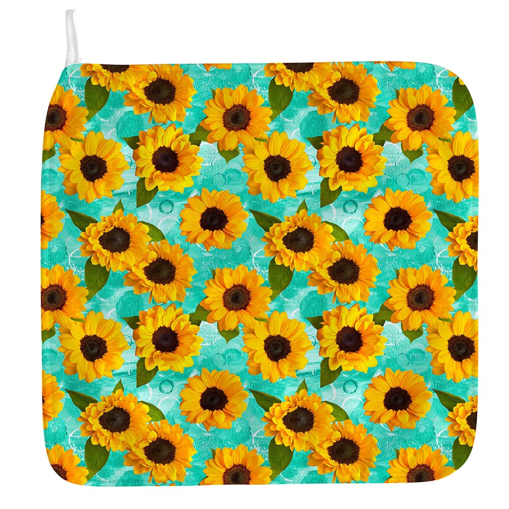 Bright Sunflower Pattern Print Hand Towel