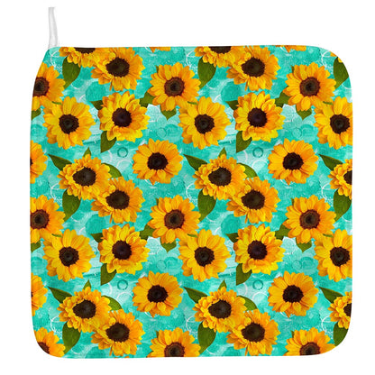 Bright Sunflower Pattern Print Hand Towel